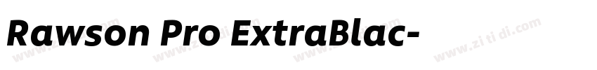 Rawson Pro ExtraBlac字体转换